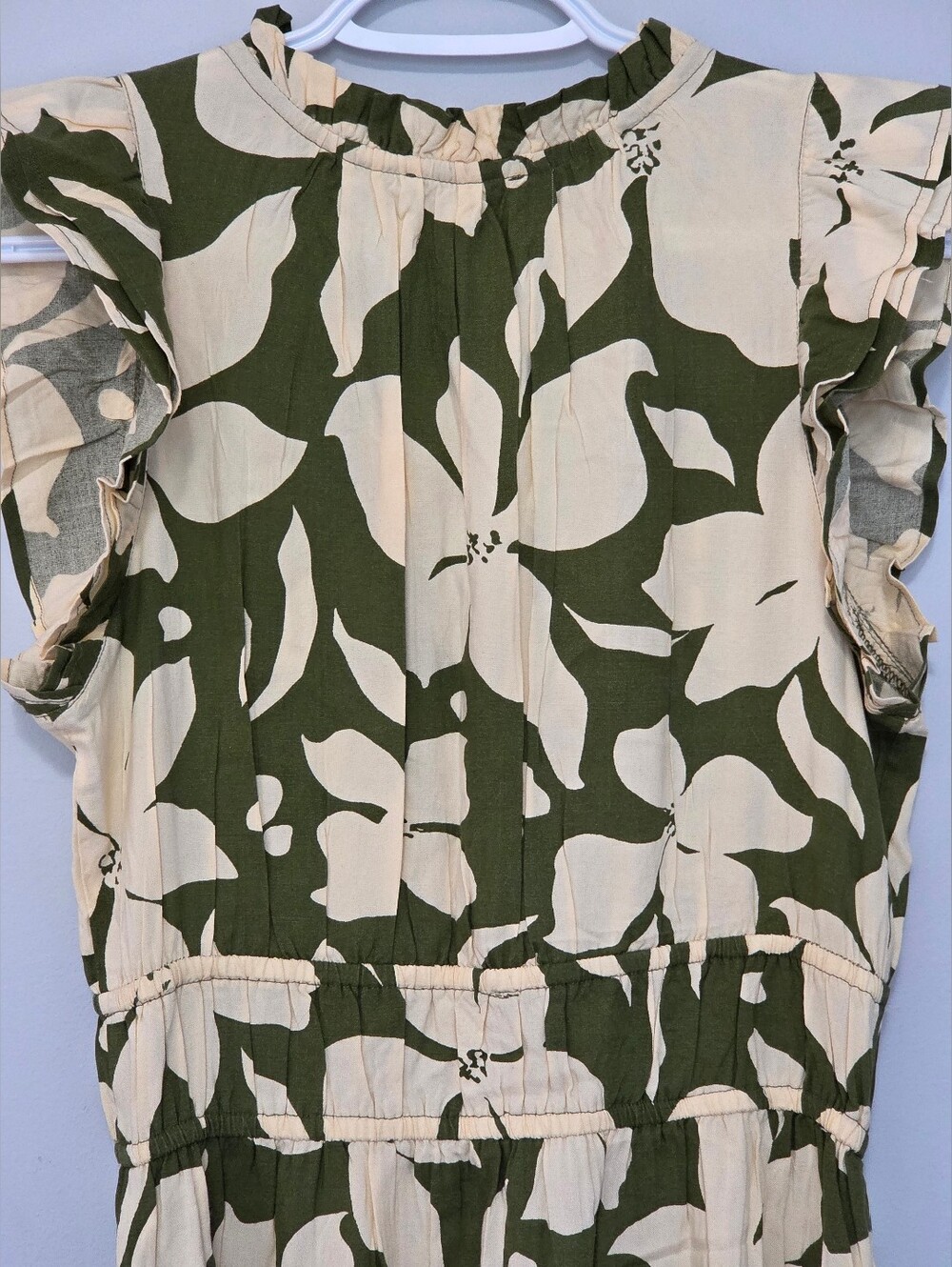 NEW ​Patrons of Peace Floral V Neck Corset Style Ruffle Maxi Dress Sz S 🌿 - Picture 12 of 16